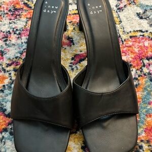 A New Day Black Mules Versatile Minimalist Design
